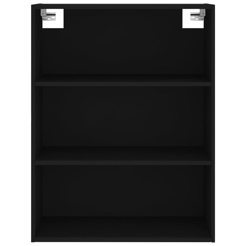 Highboard svart 69,5x34x180 cm konstruert tre