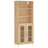 Highboard sonoma eik 69,5x34x180 cm konstruert tre