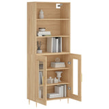 Highboard sonoma eik 69,5x34x180 cm konstruert tre