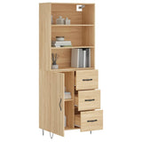 Highboard sonoma eik 69,5x34x180 cm konstruert tre