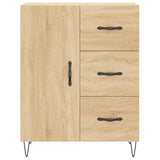 Highboard sonoma eik 69,5x34x180 cm konstruert tre