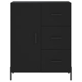 Highboard svart 69,5x34x180 cm konstruert tre