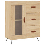 Highboard sonoma eik 69,5x34x180 cm konstruert tre