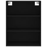 Highboard svart 69,5x34x180 cm konstruert tre