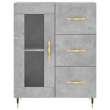 Highboard betong grå 69,5x34x180 cm konstruert tre