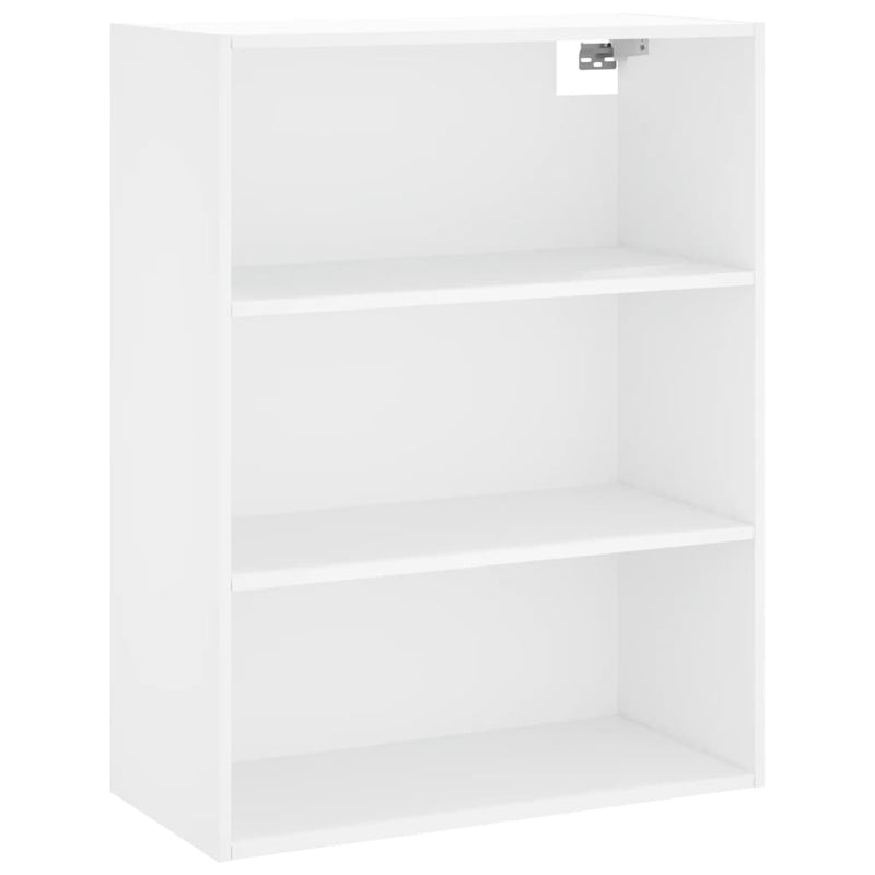 Highboard hvit 69,5x34x180 cm konstruert tre