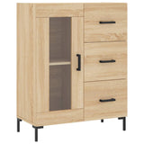 Highboard sonoma eik 69,5x34x180 cm konstruert tre