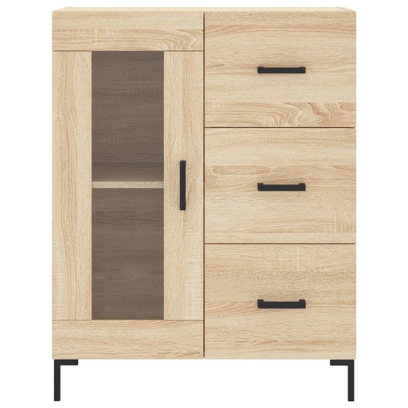 Highboard sonoma eik 69,5x34x180 cm konstruert tre