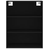 Highboard svart 69,5x32,5x180 cm konstruert tre