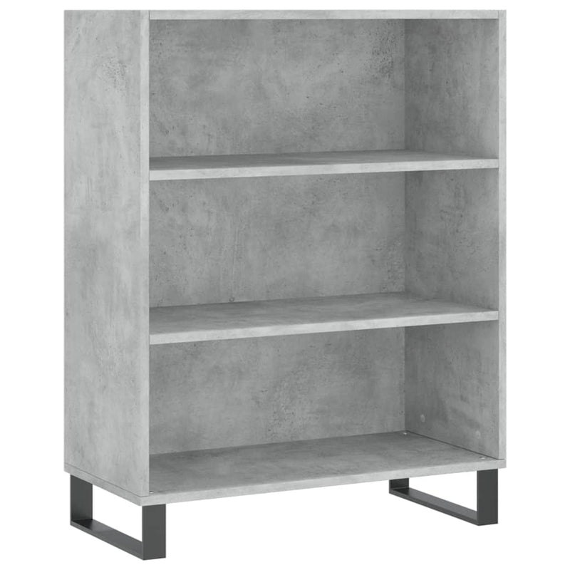 Highboard betonggrå 69,5x32,5x180 cm konstruert tre