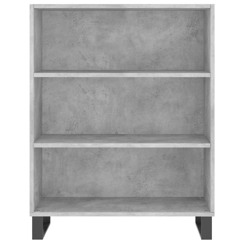 Highboard betonggrå 69,5x32,5x180 cm konstruert tre