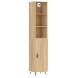 Highboard sonoma eik 34,5x34x180 cm konstruert tre