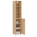 Highboard sonoma eik 34,5x34x180 cm konstruert tre