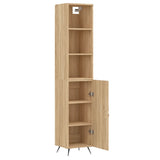 Highboard sonoma eik 34,5x34x180 cm konstruert tre