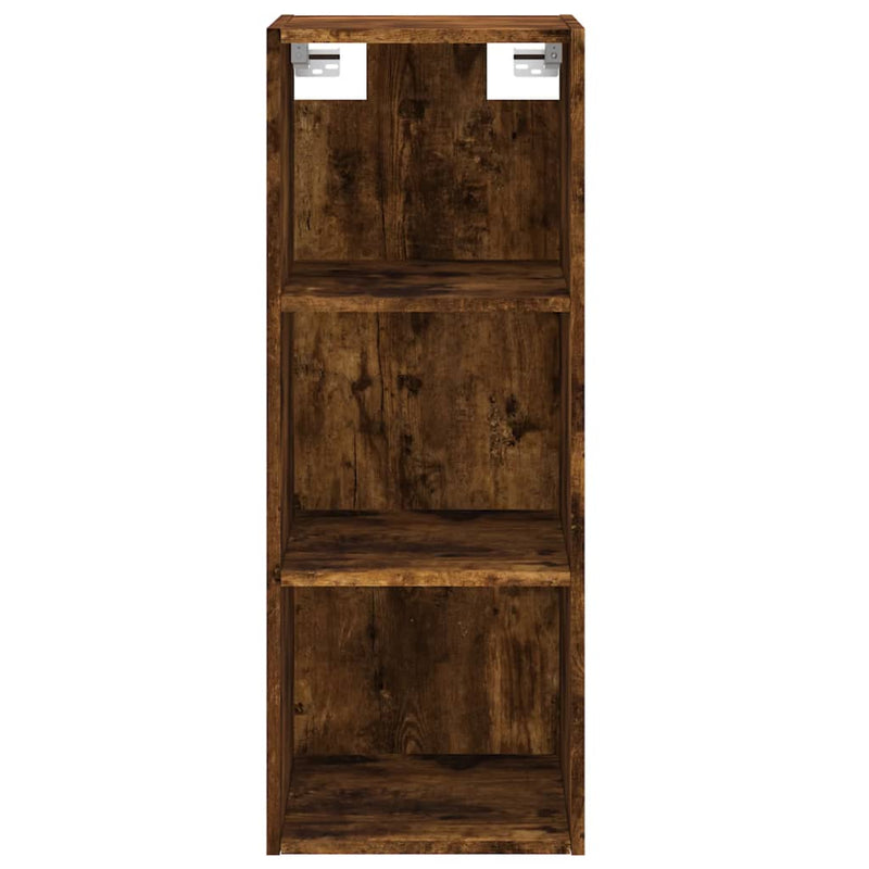 Highboard røkt eik 34,5x34x180 cm konstruert tre