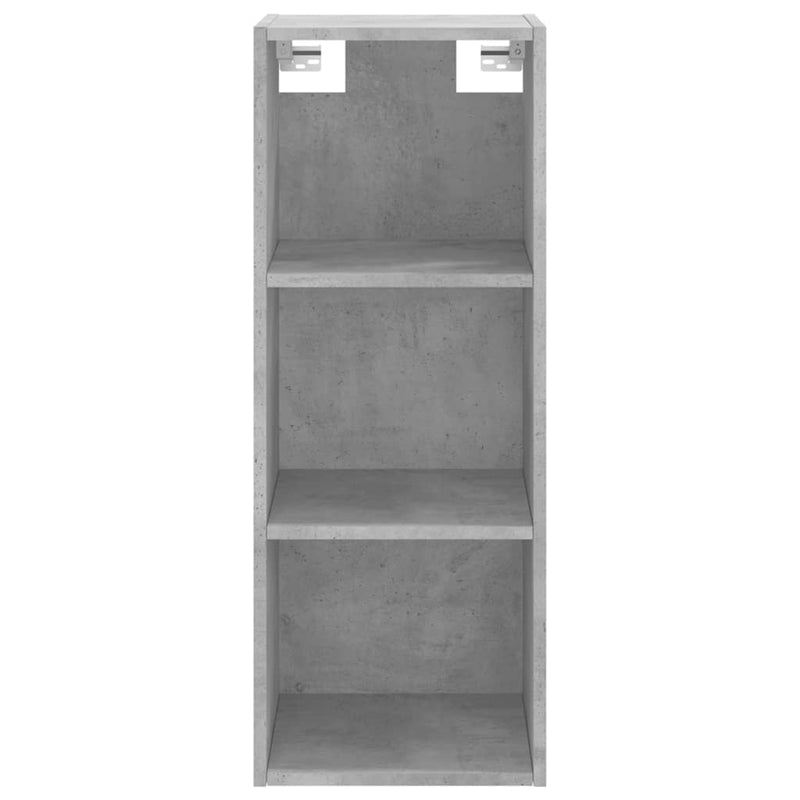 Highboard betonggrå 34,5x34x180 cm konstruert tre