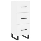 Highboard hvit 34,5x34x180 cm konstruert tre