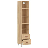 Highboard sonoma eik 34,5x34x180 cm konstruert tre