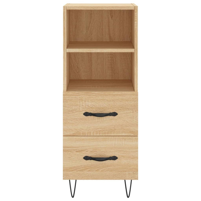 Highboard sonoma eik 34,5x34x180 cm konstruert tre