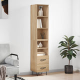 Highboard sonoma eik 34,5x34x180 cm konstruert tre