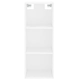 Highboard hvit 34,5x34x180 cm konstruert tre