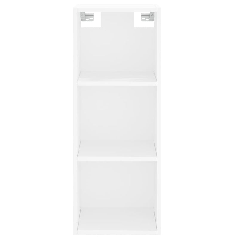 Highboard hvit 34,5x34x180 cm konstruert tre