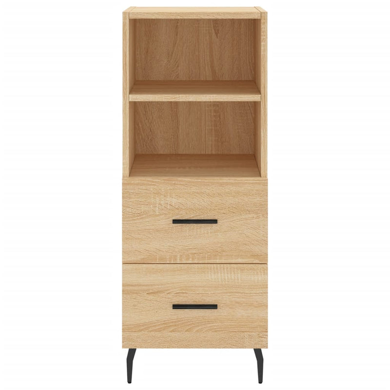 Highboard sonoma eik 34,5x34x180 cm konstruert tre