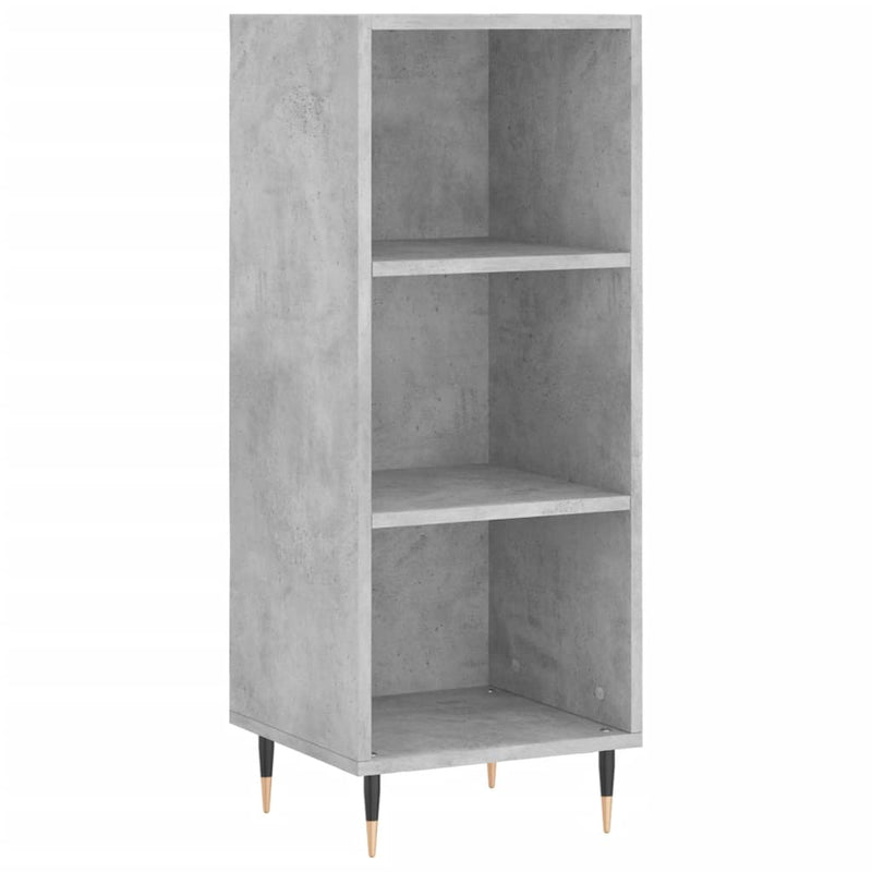 Highboard betonggrå 34,5x32,5x180 cm konstruert tre