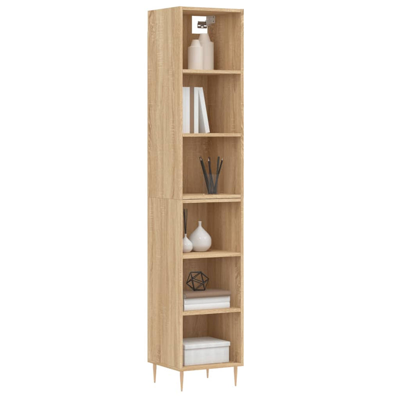 Highboard sonoma eik 34,5x32,5x180 cm konstruert tre