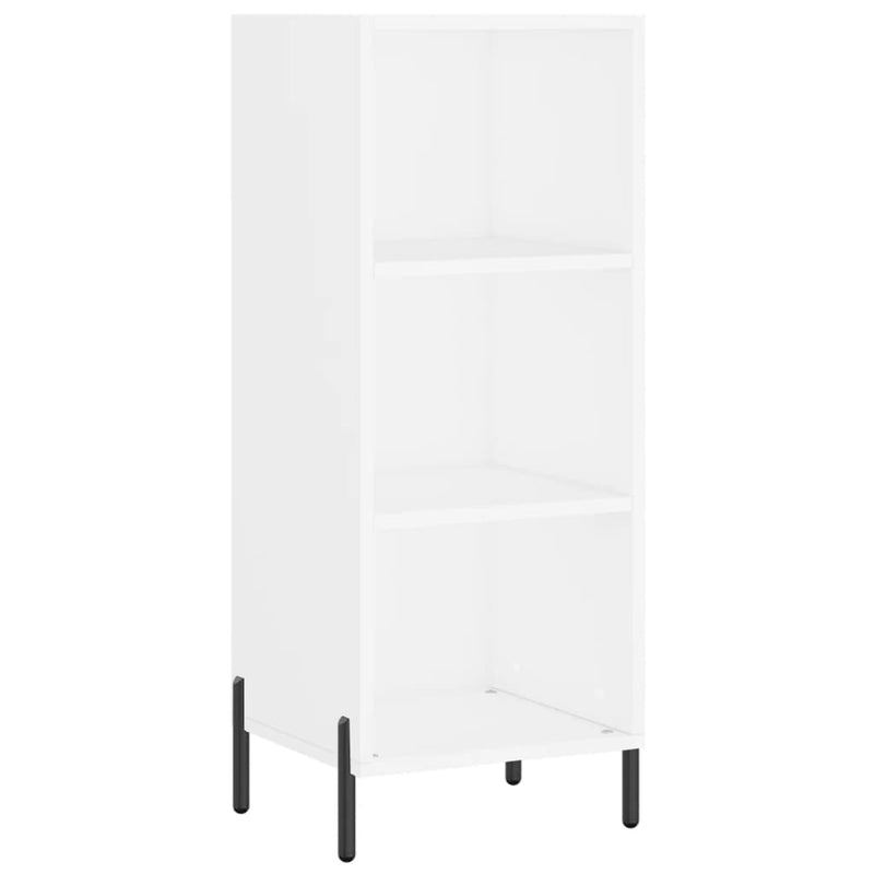 Highboard hvit 34,5x32,5x180 cm konstruert tre