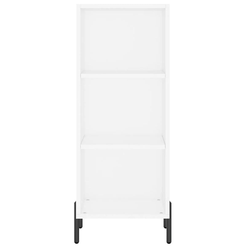 Highboard hvit 34,5x32,5x180 cm konstruert tre