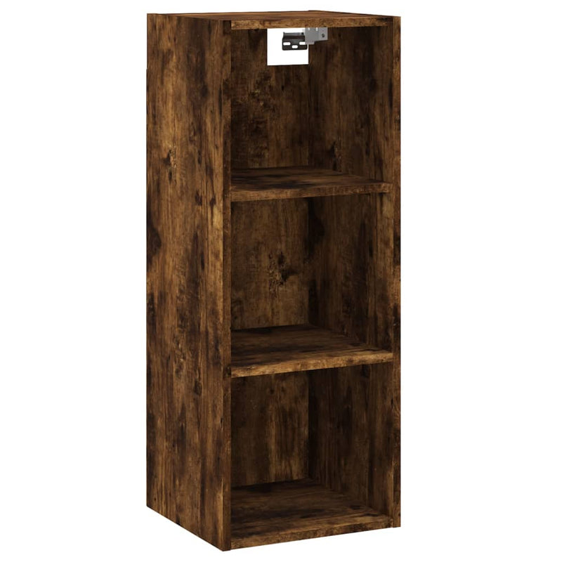 Highboard røkt eik 34,5x34x180 cm konstruert tre