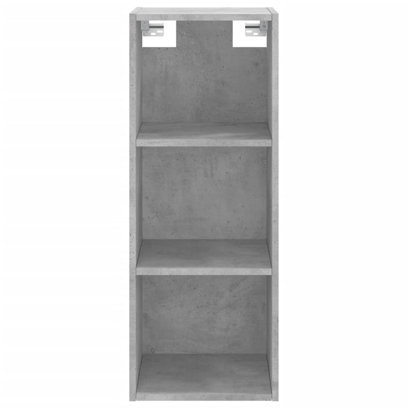 Highboard betonggrå 34,5x34x180 cm konstruert tre