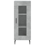 Highboard betonggrå 34,5x34x180 cm konstruert tre