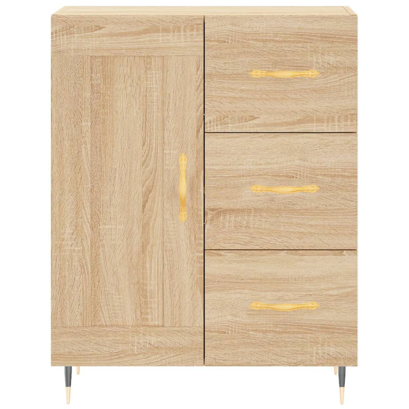 Highboard sonoma eik 69,5x34x180 cm konstruert tre