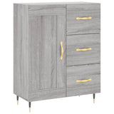 Highboard grå sonoma 69,5x34x180 cm konstruert tre