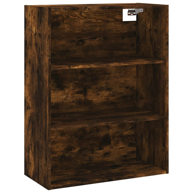 Highboard røkt eik 69,5x34x180 cm konstruert tre