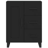 Highboard svart 69,5x34x180 cm konstruert tre