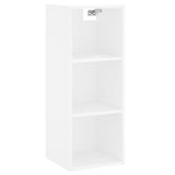 Highboard hvit 34,5x34x180 cm konstruert tre