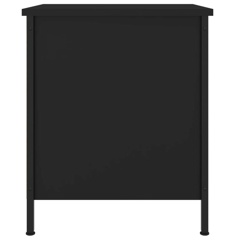 Nattbord 2 stk svart 40x42x50 cm konstruert tre