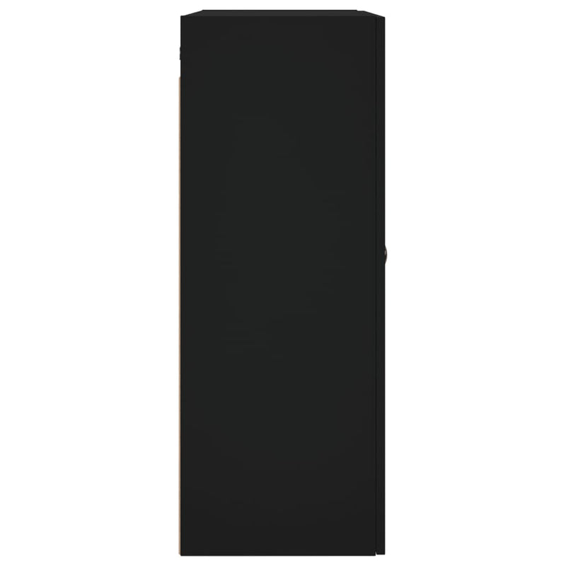 Veggskap svart 69,5x34x90 cm