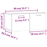 Veggskap sonoma eik 80x36,5x35 cm konstruert tre