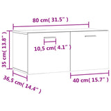 Veggskap betonggrå 80x36,5x35 cm konstruert tre