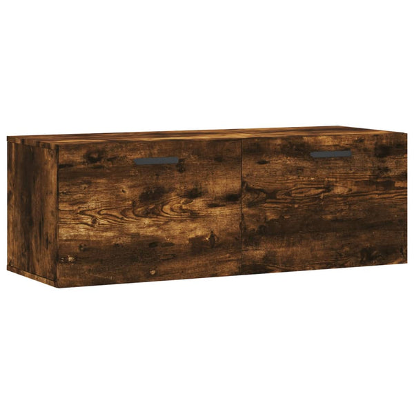 Veggskap 2 stk røkt eik 100x36,5x35 cm konstruert tre