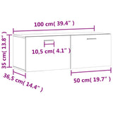 Veggskap 2 stk røkt eik 100x36,5x35 cm konstruert tre