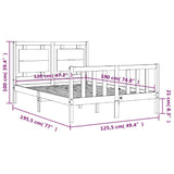 Sengeramme med hodegavl hvit small double heltre