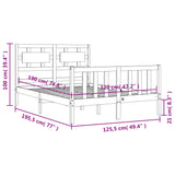 Sengeramme med hodegavl hvit small double heltre