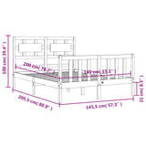 Sengeramme med hodegavl 140x200 cm heltre