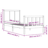 Sengeramme med hodegavl 100x200 cm heltre