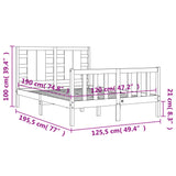 Sengeramme med hodegavl hvit small double heltre